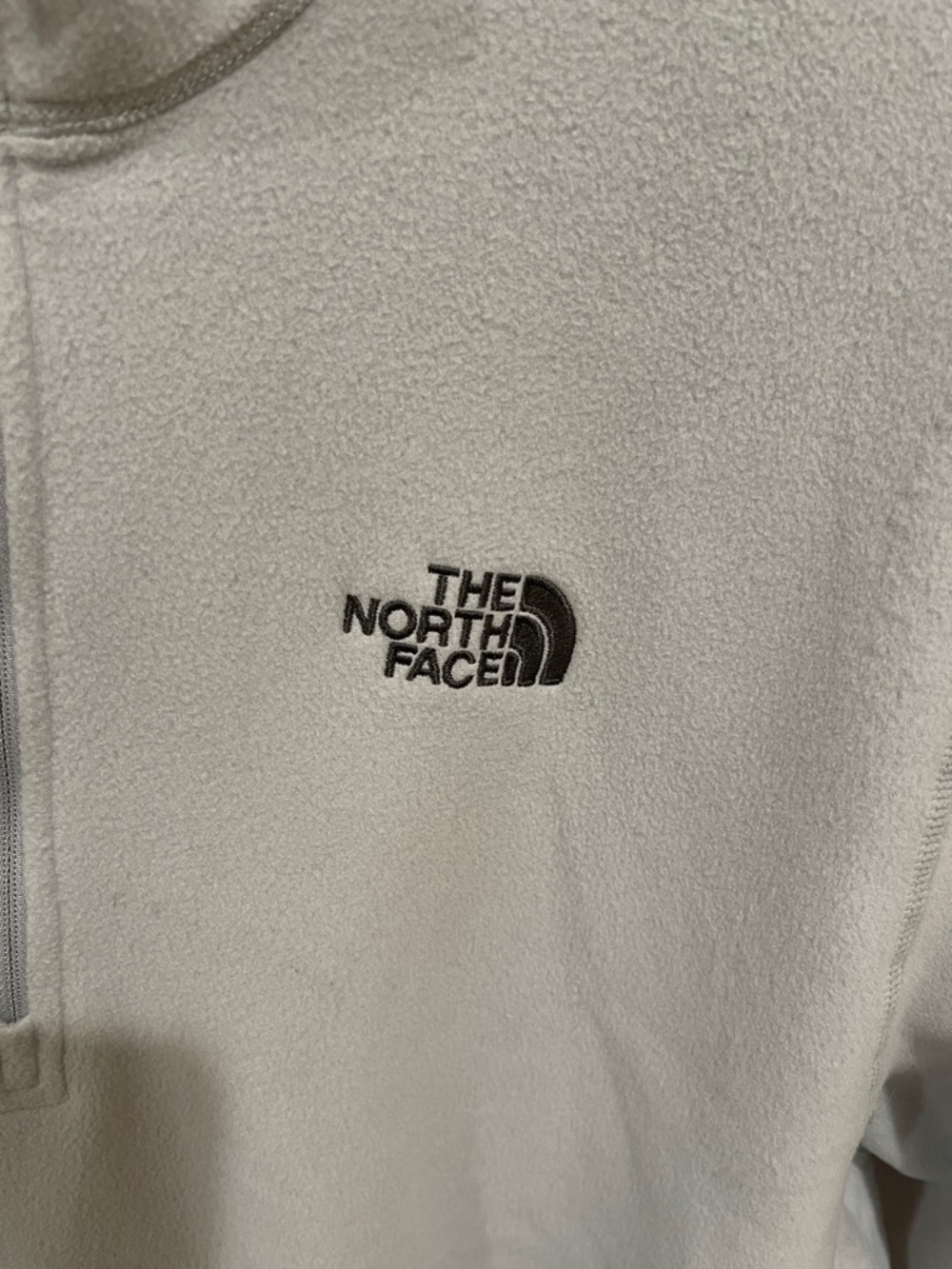 The North Face Men’s Lightweight Fleece 1/4 Zip Pullover SZ XL Light Grey - Picture 3 of 6